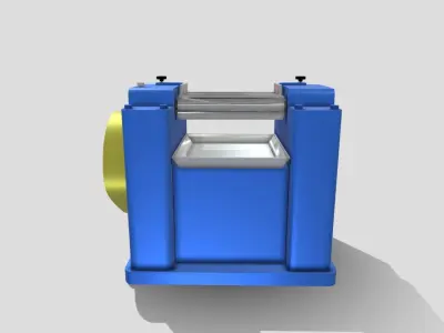 Machine - Triple Roll Pigment Mill Low-poly 3D model