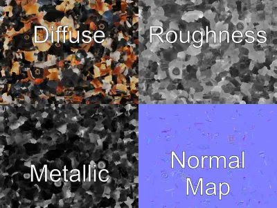 Rusted Vintage Car Body Damage Model Pack Low-poly 3D model