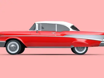Chevrolet Bel Air 1957 Low-poly 3D model