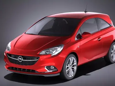 Opel Corsa 3-door 2017 VRAY 3D model