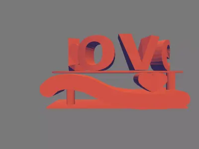  table decoration with Love  Free 3D print model