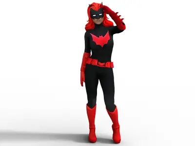Batwoman Low-poly 3D model
