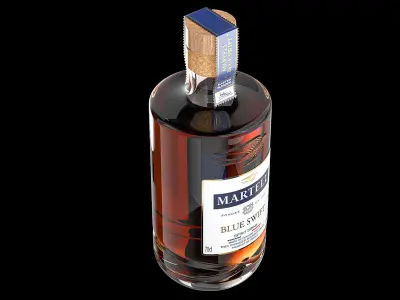 Martell bluebird bourbon 3D model