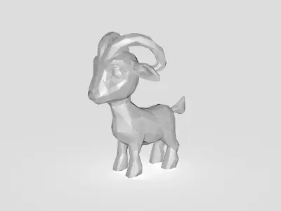 Goat Low-poly Low-poly 3D model