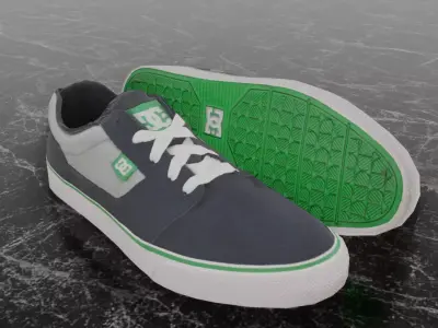 DC TONIK 3D SHOES - NAVY BLUE SNEAKERS Low-poly 3D model