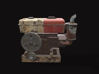 Engine Low-poly 3D model