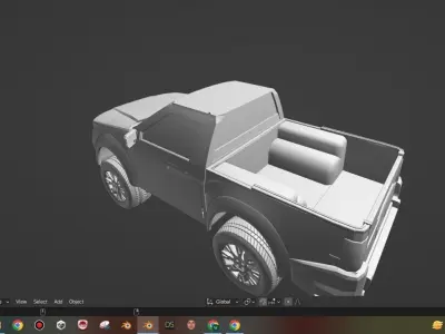 Truck exterior plus interior  model for animation and games  Low-poly 3D model