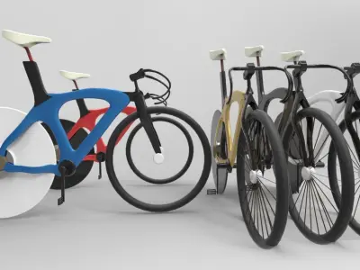 Carbon track bike Free 3D model