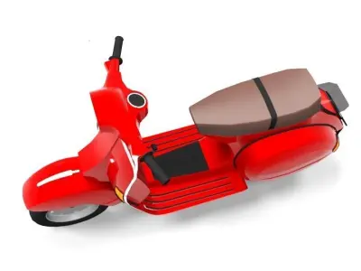 VESPA PIAGGIO PX125 LOWPOLY Low-poly 3D model