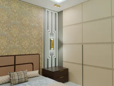 Luxury Modern Bedroom 3D Model 3D model