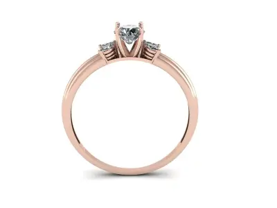 Solitaire ring 3D print model