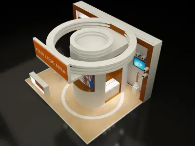 Booth Exhibition Stand a147 3D model