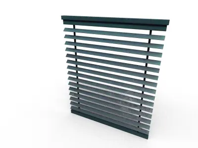 Old curtains Low-poly 3D model