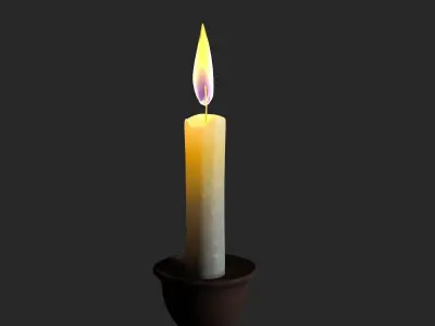 candle decor home interior halloween melting molten light  3D model