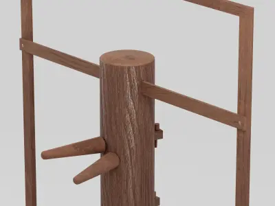 Wing Tsun Dummy Free low-poly 3D model