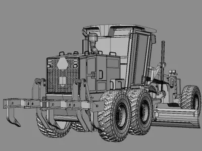 Motor Grader Deere 872D 3D model