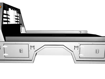 FLATBED  Bradford Built Work Truck Low-poly 3D model