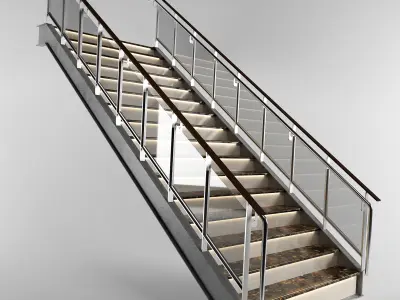 Modern stair 3D model