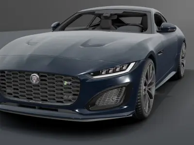  Jaguar F type Rigged and Animated Low-poly 3D model
