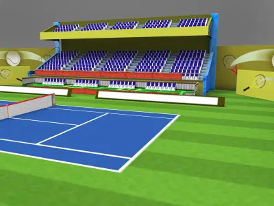 Tennis Stadium  Low-poly 3D model
