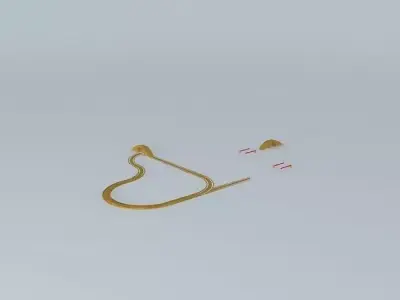 Wooden Toy Train System Free 3D model