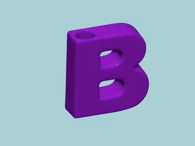 Vase B - Alphabet Vases Collection Letters - STL Printable 3D print model