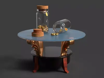 Chinese display stand   Low-poly 3D model