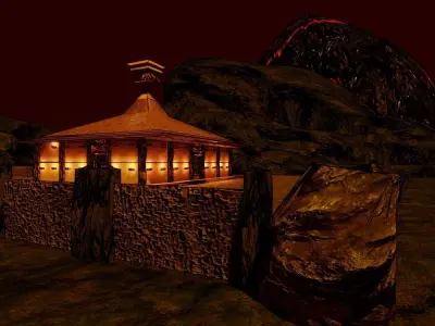 old palace Low-poly 3D model