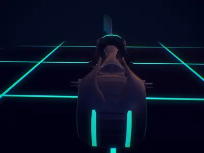 Light Cycle TRON Low-poly 3D model
