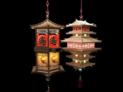 Chinese palace lantern  3D model