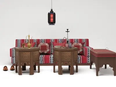 Arabic Props Low-poly 3D model