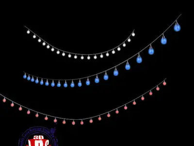 String lights 3D model