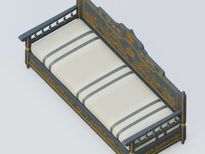 Vintage Arabic Sofa 3D model