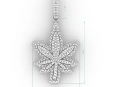 MARIJUANA PENDANT  3D print model