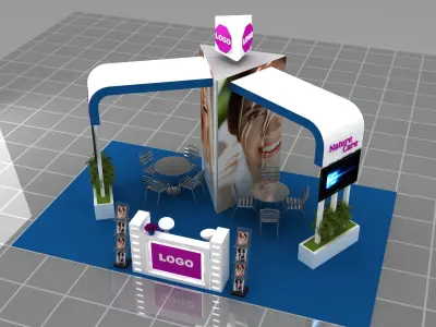 Make-up Fair Stand 11 3D model