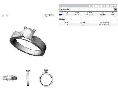 Round 0-75-CT Flat Profile Round Shank Width 2-9mm 3D print model