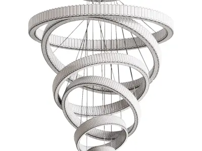 SANXIANG Luxury Large Round Custom Crystal Decorative LED 3D model