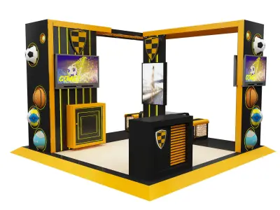  Booth Exhibition Stand a605c  3D model