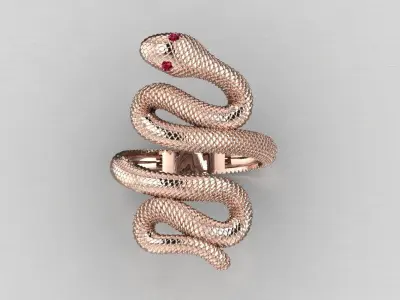 SNAKE RING FOR PRINTING 3D print model