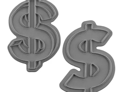 Money Neon Signs 3D model