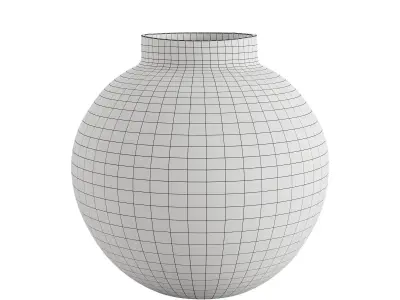 Round Striped Vase 3D model
