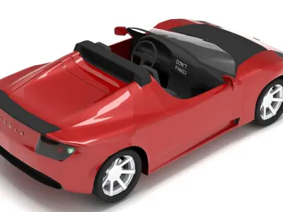 Tesla Roadster Low-poly 3D model buy