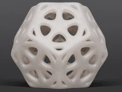 Dodecahedron Tessellated Frame 3D print model