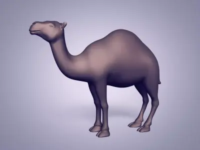 Camel Statue - Figurine Low-poly 3D model