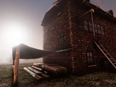 Old Farm Unreal Ready Low-poly 3D model