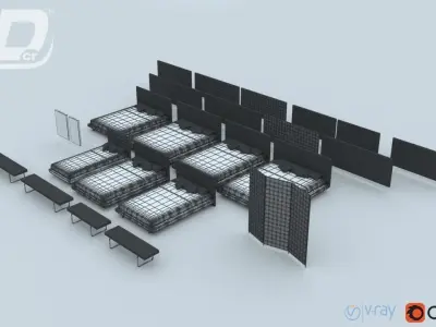 Carita Bed Set 3D model