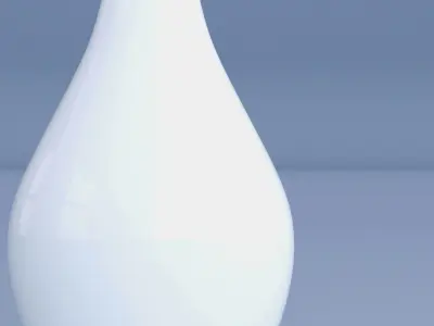 White Ceramic Vase 3D model
