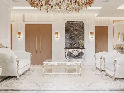 classic Reception and Dinning Room 3D model