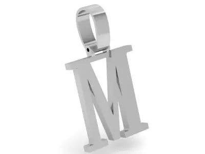 M Letter Pendant 3849 3D print model