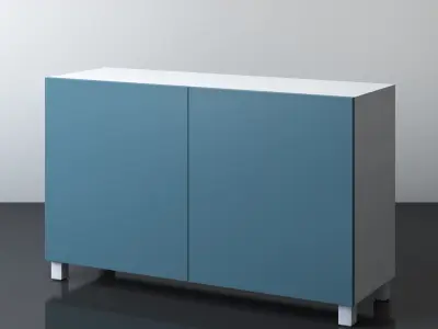 BESTA Storage combination with two doors 3D model